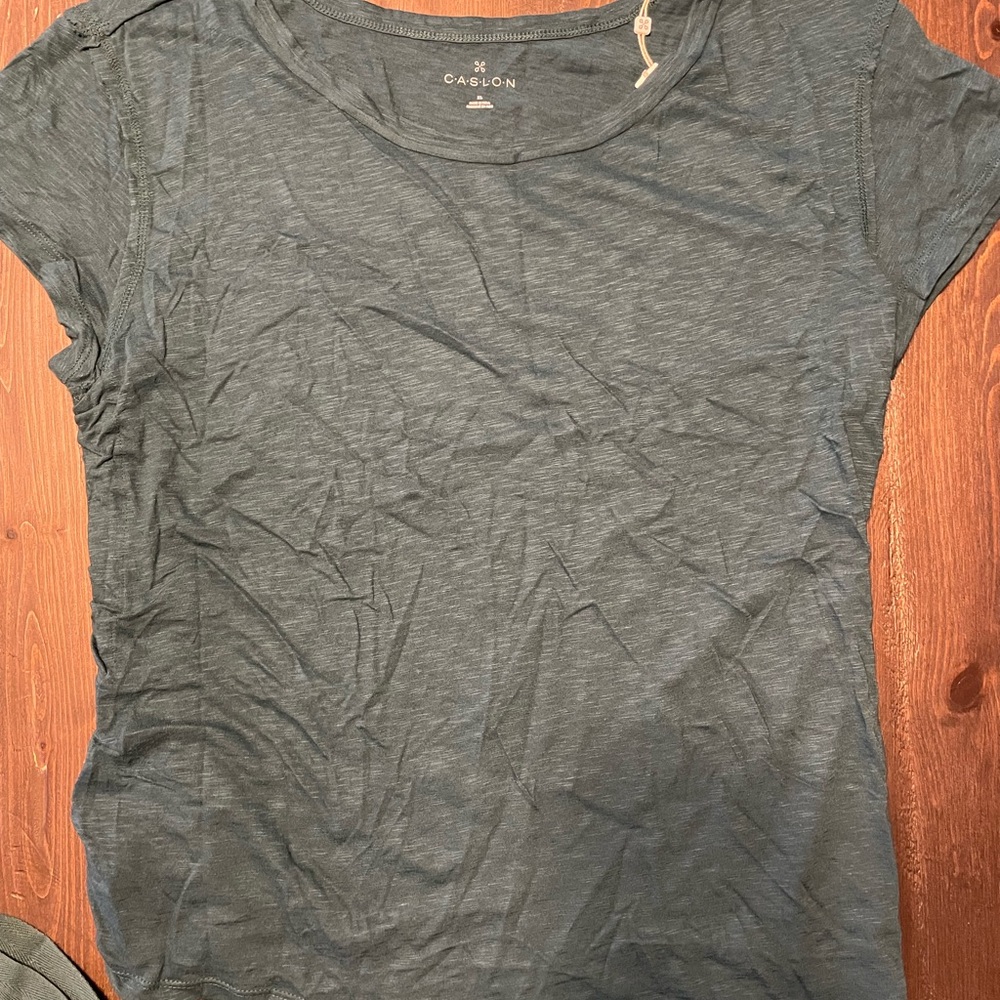 Womens Caslon adjustable Ruched Tshirt, size XL
